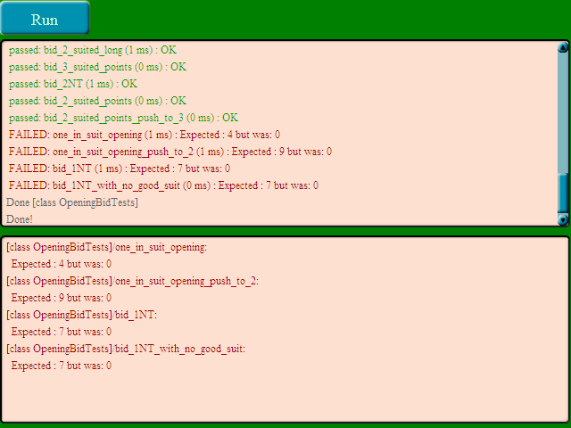 Unit test UI after running tests
